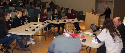 The Canton High team competed against Plainville High in the first round.