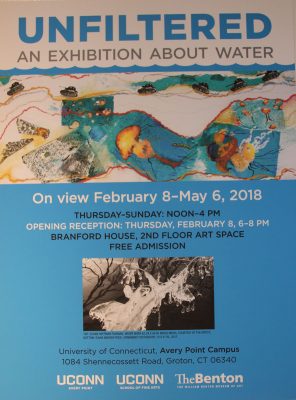 Poster for 'Unfiltered' exhibit at UConn Avery Point