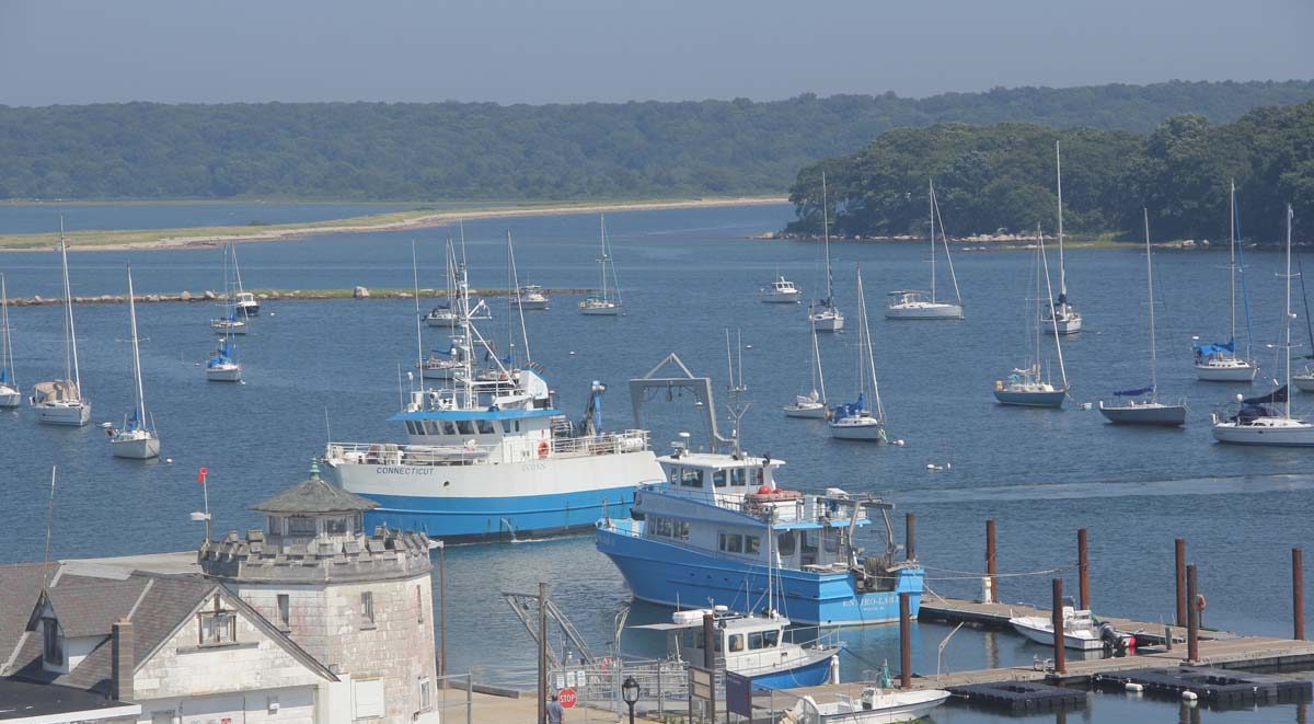 The R/V Connecticut, UConn's research vessel, pulls into the docks at Avery Point on Aug. 29.