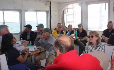 Passengers were made up of about 50 people who work with Sea Grant in various capacities.