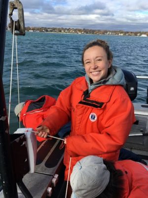 Mary Schoell did water quality sampling on Narragansett Bay during her time at the EPA's Atlantic Coastal Science Division.