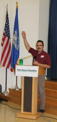 Mauro Diaz-Hernandez of the Yale Center for Climate Change and Health was the moderator for the event.