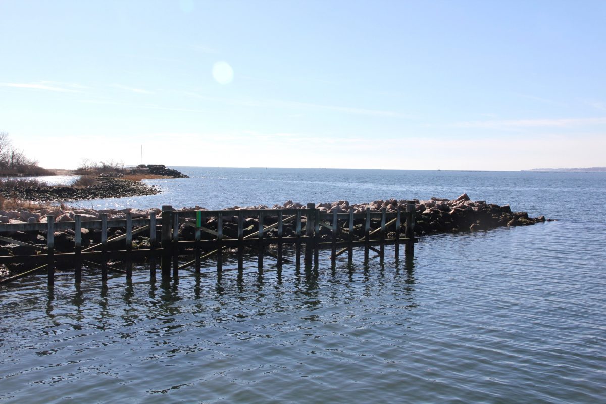 Long Island Sound at New Haven harbor