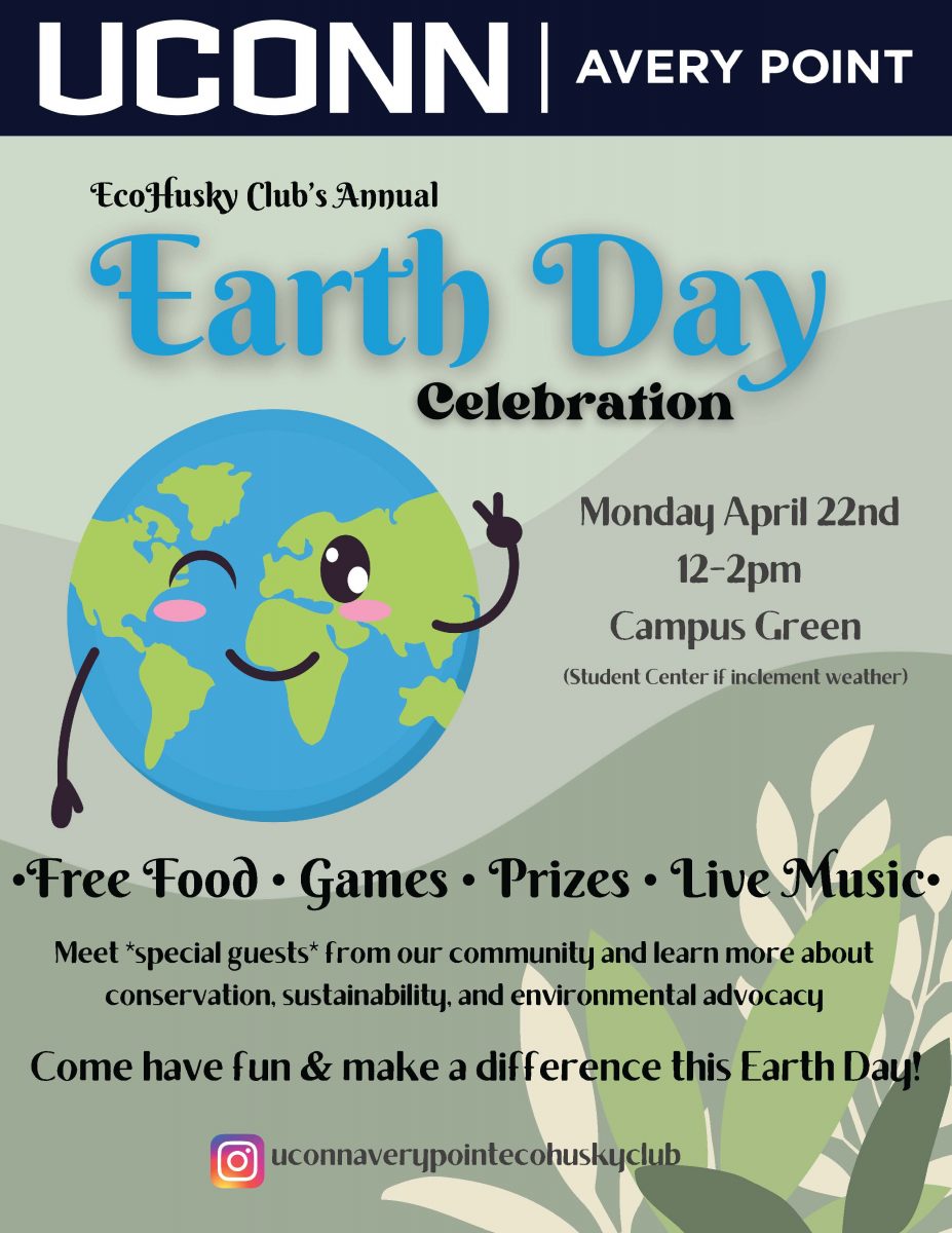 Avery Point EcoHusky Club Earth Day Celebration flyer
