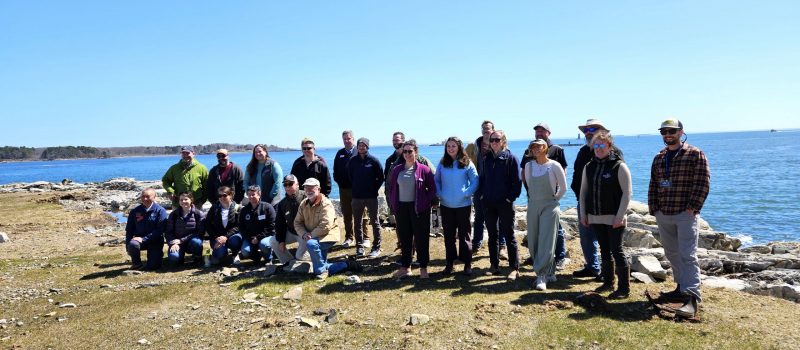 CTSG's Mike Gilman, 2nd row, 5th from left; and Zach Gordon, 3rd row, 3rd from left, were among those attending the Sea Grant Aquaculture Academy in New Hampshire April 8-11.