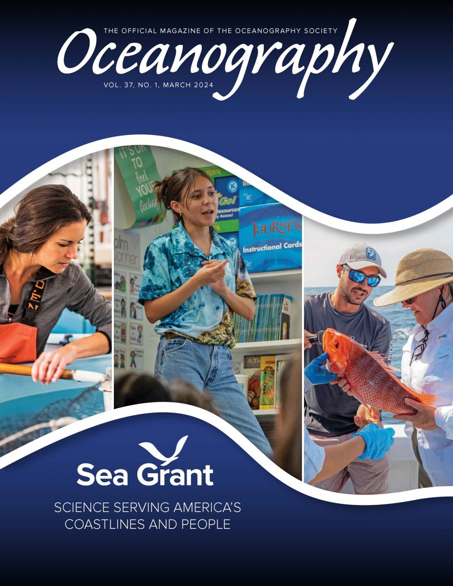 Front cover of the special Sea Grant issue of the Oceanography journal