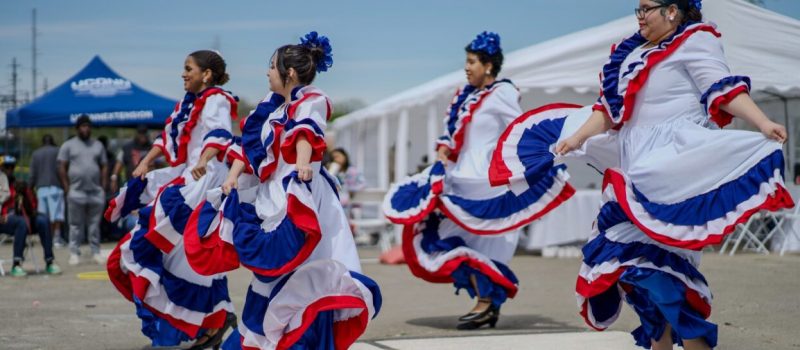 Dancers perform at the Sliver by the River celebration in Bridgeport in May, which included participation by CT Sea Grant Sustainable & Resilient Communities Extension Educator Deb Abibou.