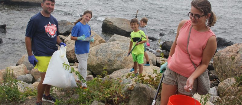 The Moriello family of Bethany joined 25 other volunteers who collected 64 pounds of trash at Hammonassett Beach State Park to kick off the 2024 #DontTrashLISound campaign on Aug. 17.