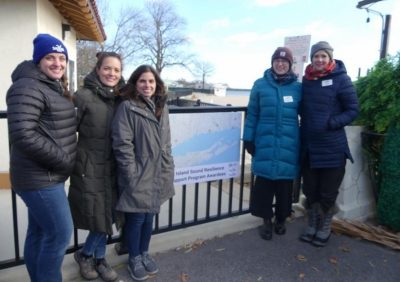 The Long Island Sound Study Sustainable and Resilient Communities SRC Team at the LIS Resilience Planning Support Program press event, December 6, 2024.