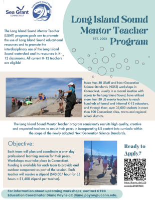 2025 Long Island Sound Mentor Teacher program flier