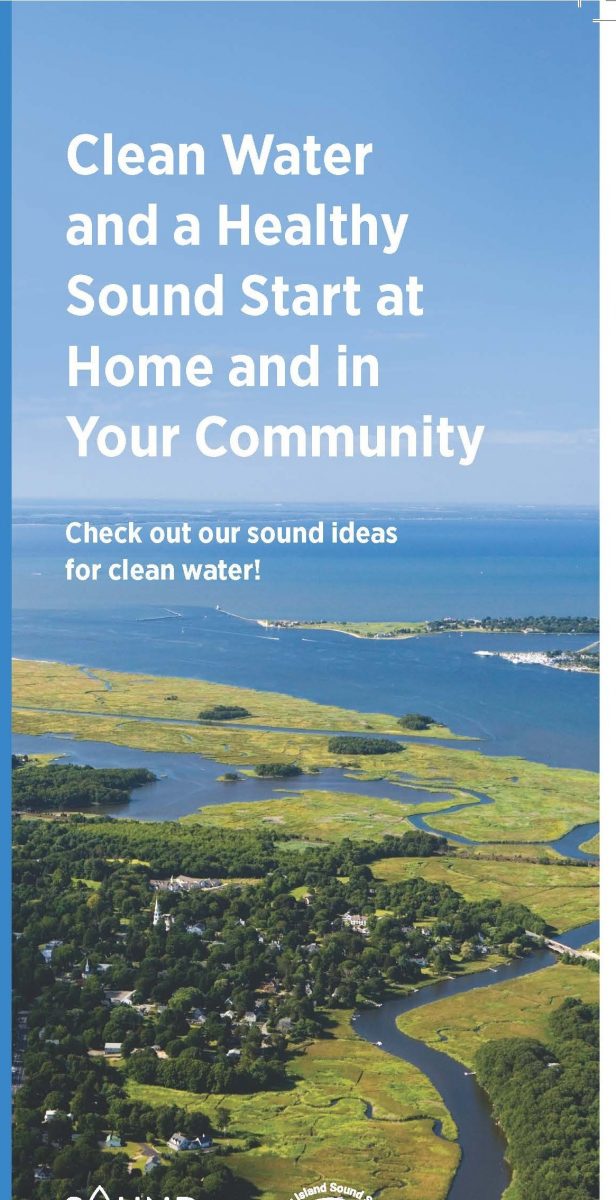 Cover of "Clean Water and a Healthy Sound Start at Home and in Your Community" brochure