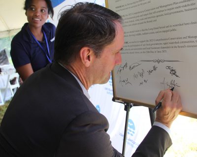 U.S. Rep. Jim Himes of CT's 4th District was among several Congressmen who spoke at the event and signed the resolution supporting the new CCMP.
