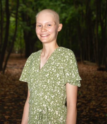Brannon Warn-Johnston during her recent cancer treatments
