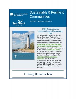 Page 1 of Sustainable & Resilient Communities July 2025 newsletter