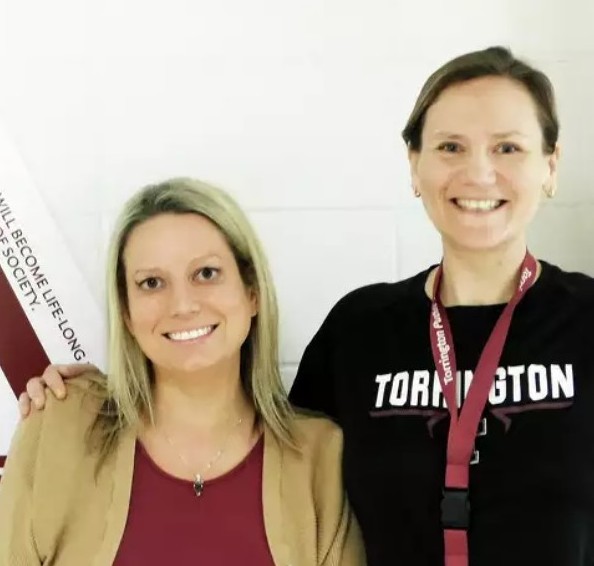 Torrington High School student and teacher in Long Island Sound Schools Network