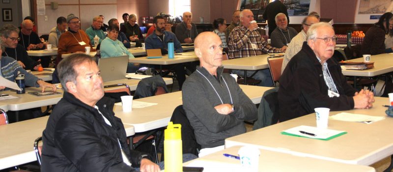 Members of municipal shellfish commissions listen to a presentation during the 2026 annual meeting of commissions on Jan. 24 in New Haven. About 60 people attended.
