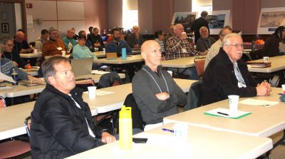 About 60 members of the state's 16 municipal shellfish commissions attended the meeting at the Connecticut Agricultural Experiment Station in New Haven.