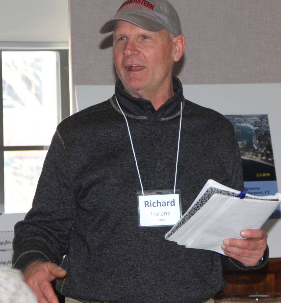 Richard Harens described how he carries out his responsibilities as shellfish warden in Groton.