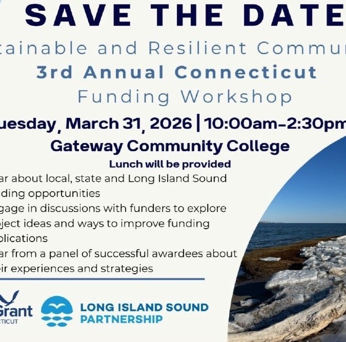 Save the Date flier for Sustainable & Resilient Communities 3rd Annual Funding Workshop March 31