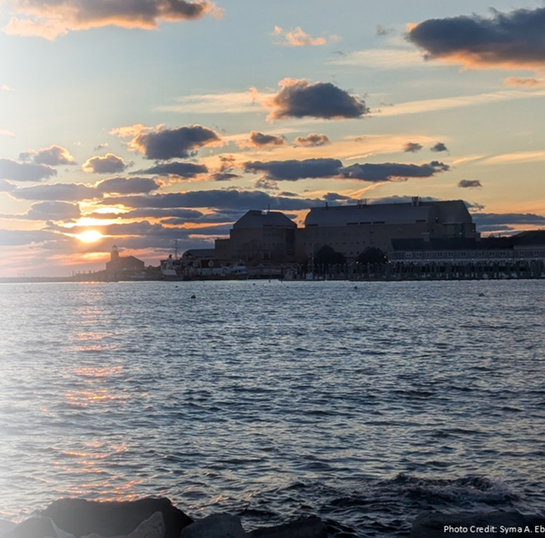 sunset over Long Island Sound
