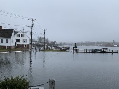 The Gravel Street neighborhood in Mystic was impacted by severe flooding in 2023.