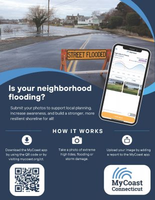 Poster about MyCoast CT for neighborhoods