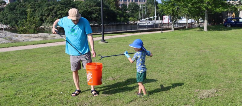 Kudos to Brendon Albertson, his son Soki and all the other volunteers who collected 102 pounds of trash at Ft. Trumbull State Park and the New London neighborhood on Aug. 8 to kick off the 2026 #DontTrashLISound campaign!