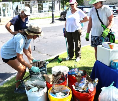An empty fireworks case was among the unusual items picked up by volunteers.