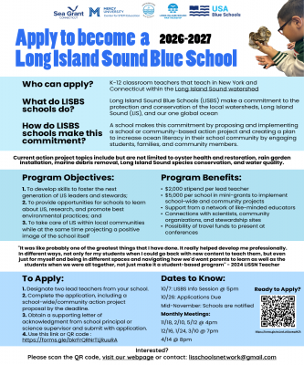 Long Island Sound Blue Schools flyer 2026-2027